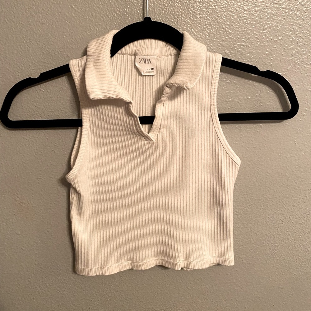 Zara white girls  polo